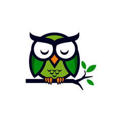 Owl Vector Logo Design Template