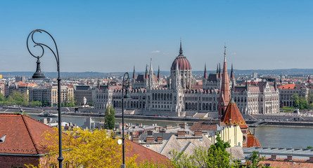 Fototapeta na wymiar Danube and Hungary Parliament - Budapest - Hungary