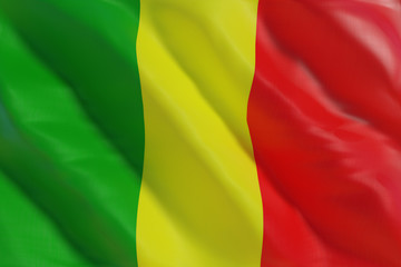 Mali flag in the wind