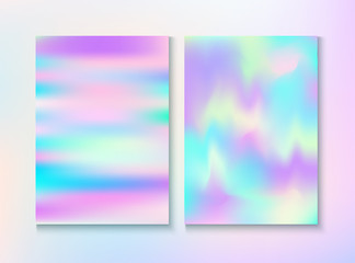 Naklejka premium Nowoczesny zestaw plakatów muzyki Glitch Rainbow Party Vector.