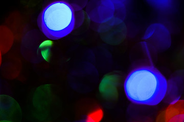 background image colored glowing lights, mugs, lanterns, fireflies