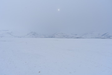 Natural life, tourism, natural photos, winter in Ardahan, Turkey