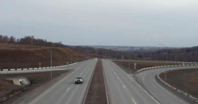 Highway shooting unfocused.