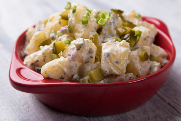 Potato salad with mayonnaise dressing