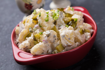 Potato salad with mayonnaise dressing