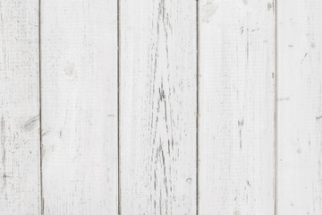 Fototapeta na wymiar white wood texture background, wooden table top view