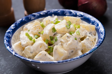 Potato salad with mayonnaise dressing
