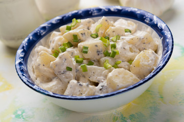 Potato salad with mayonnaise dressing