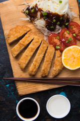 Japanese tonkatsu pork steak