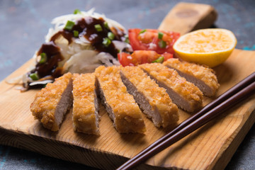 Japanese tonkatsu pork steak