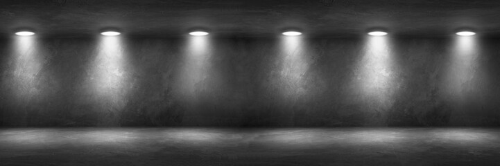 Concrete Wall Room with Floor Empty Garage Interior Background