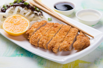 Japanese tonkatsu pork steak