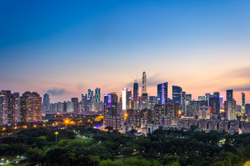 Fototapeta na wymiar Shenzhen City Center City Scenery Skyline