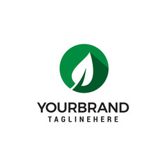 Fototapeta premium green leaf logo design concept template vector