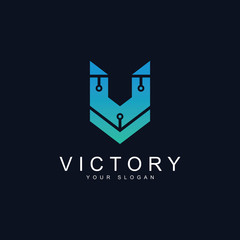 Modern V Logo - Vector logo template