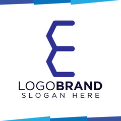 E Letter hexagonal Logo Icon Vector template, home logo