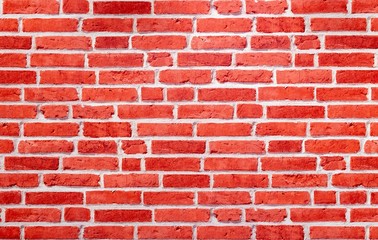 Modern new clean orange brick wall pattern background.