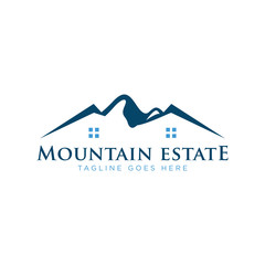 Mountain Real Estate Logo - Vector logo template