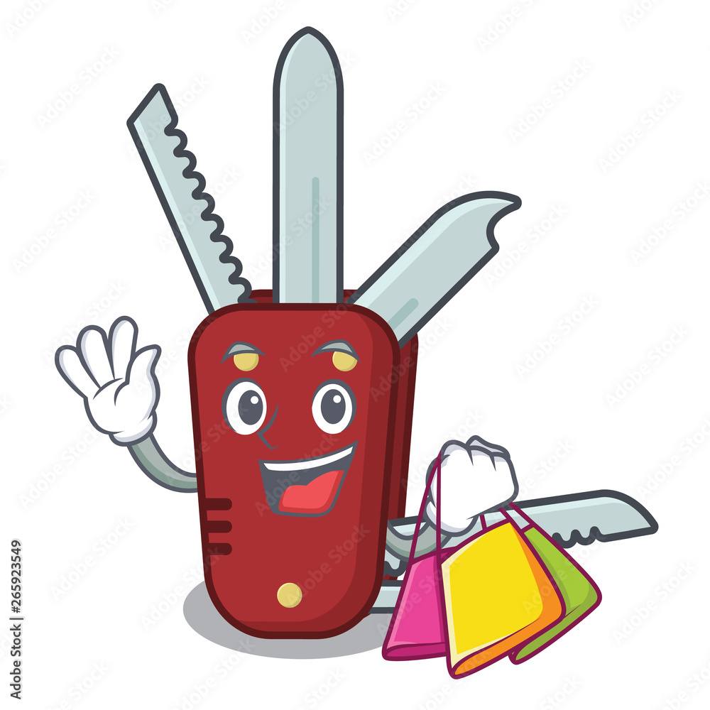 Wall mural Shopping penknife in the a character shape