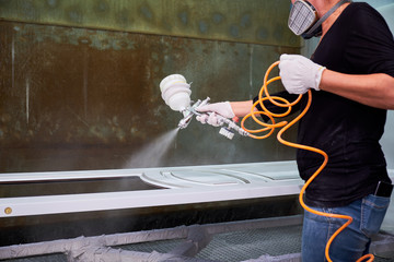 painting the door, the production of metal doors