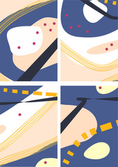 Set of colorful abstract illustrations / backgrounds
