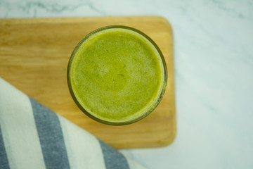 Green smoothie of vegetable and fruit. Detox drink