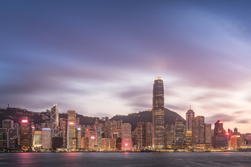 Fototapeta na wymiar Hong Kong city buildings skyline