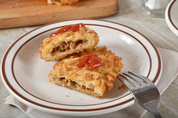 Hashbrowns with catsup
