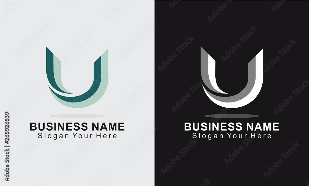 Wall mural letter u design business logo