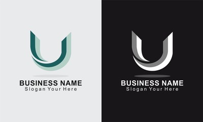 letter u design business logo - obrazy, fototapety, plakaty