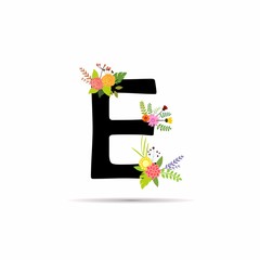 initial letter floral design vector