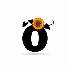 initial letter floral design vector