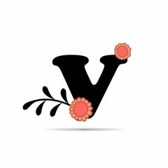 initial letter floral design vector