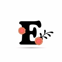initial letter floral design vector