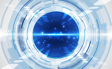 Obraz premium Abstract futuristic digital technology background. Illustration Vector