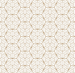 Seamless geometric pattern based on japanese ornament kumiko .