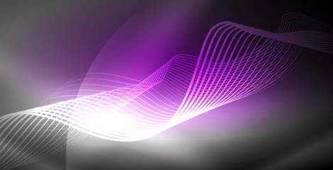 Neon lines shiny glowing background