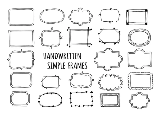 シンプルな手描きフレームのイラストセット 黒ライン Stock Vector Adobe Stock シンプルな手描きフレームのイラストセット 黒ライン Stock Vector Adobe Stock
