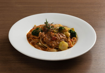 トマトミートソーススパゲティ