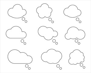 Set Icons speech bubbles vector