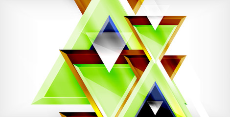 Glossy shiny triangles background