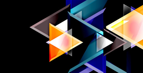 3d triangular vector minimal abstract background design, abstract poster geometric design