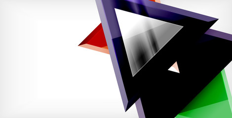 3d triangular vector minimal abstract background design, abstract poster geometric design