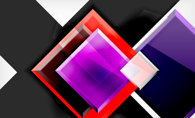 Bright colorful square shape blocks geometrical background