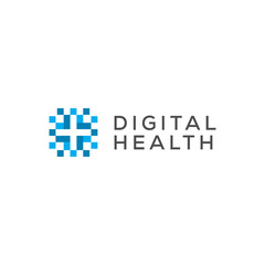digital health symbol logo design