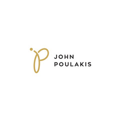 JP initial monogram logo design