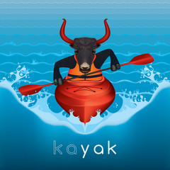Yak kayaking - Water Sport - Hybrid Concept - kaYAK - Mnemonic Idea - 265932982
