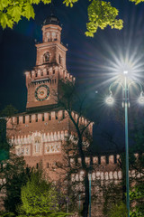 Naklejka premium Castello Sforzesco Milano