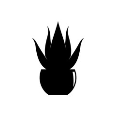 Black Cactus icon, Aloe icon