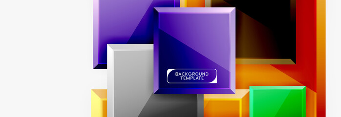 Abstract square composition for background, banner or logo